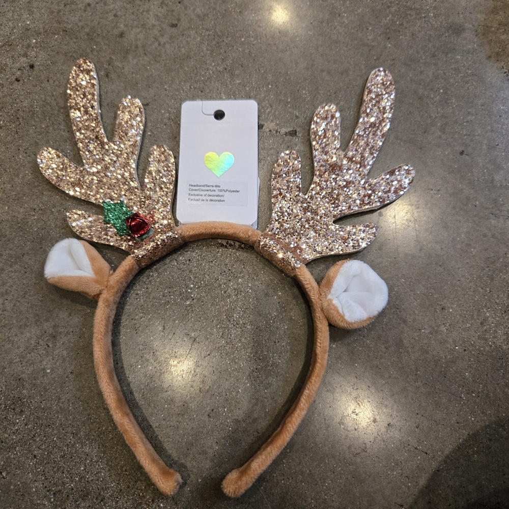 * NEW Glitter Reindeer Antler Headband Perfect For Holidays